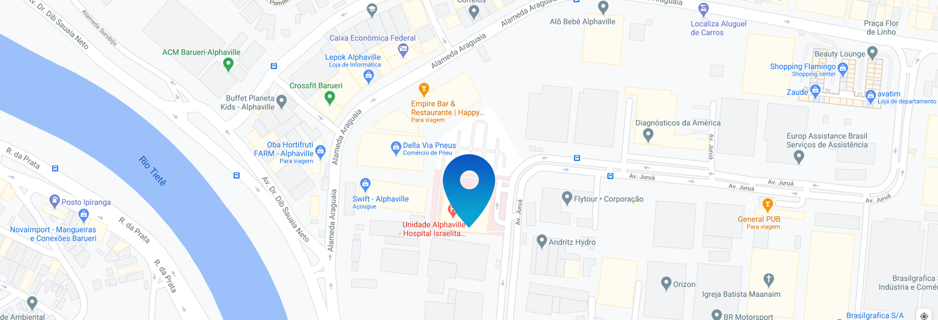 Mapa da localização do consultório Alphaville