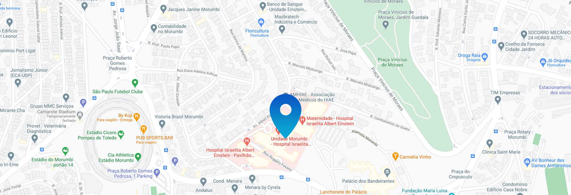 Mapa da localização do consultório Morumbi